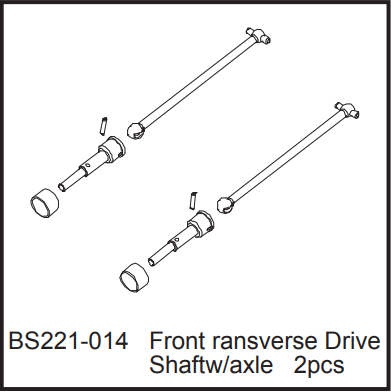 BSD Front Transverse Driveshaft with Axle