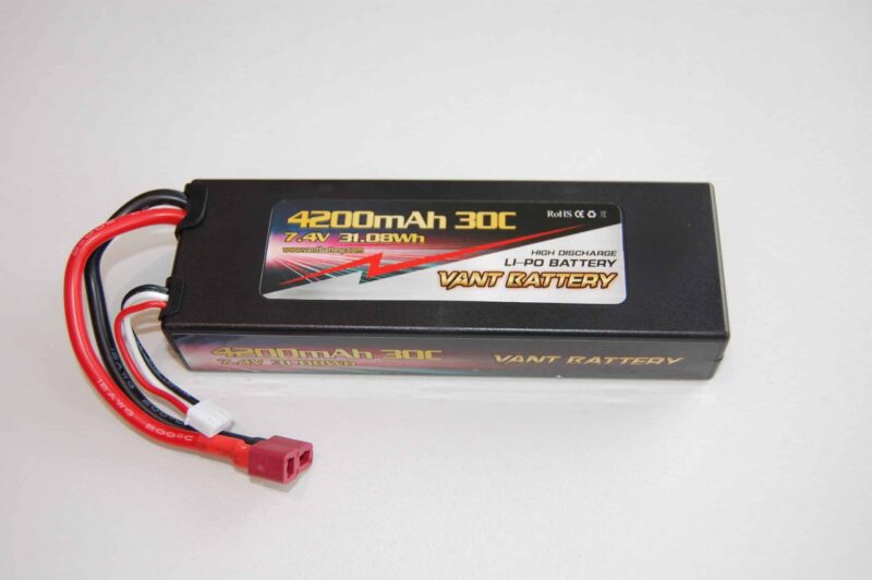 Vant Li-Po Hard Case Batteri 7.4V 4200mAh 30C - Deans XH