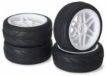 ABSIMA WHEEL SET ONROAD 6 SPOKE PROFILE WHITE 1:10 4 PCS