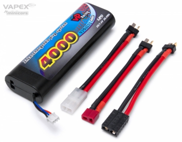 Vapex Li-Po Batteri 2S 7.4V 4000mAh 40C Multi-kontakt