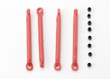 Traxxas Push rod (molded composite) (red) (4)/ hollow balls (8) 7118