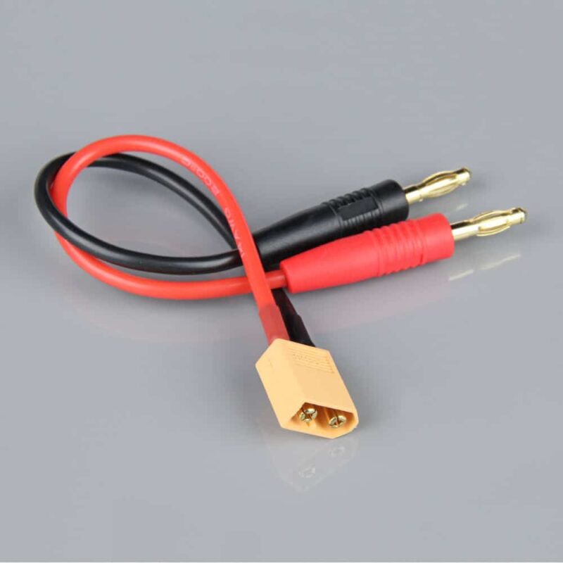 RADIENT CHARGE LEAD 4MM BULLET TO XT60 MALE 14AWG 150MM (ESC END)