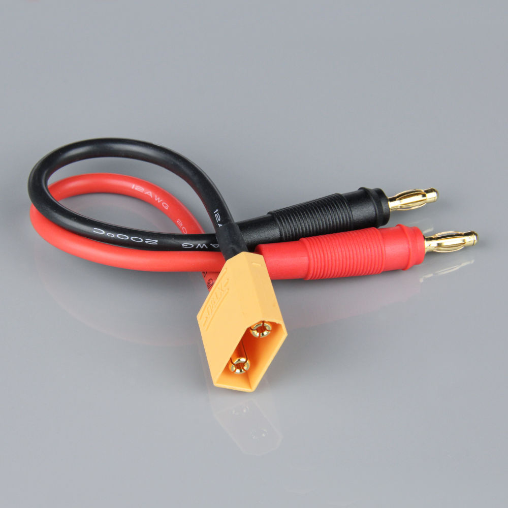 RADIENT CHARGE LEAD 4MM BULLET TO XT90 MALE 12AWG 150MM (ESC END)