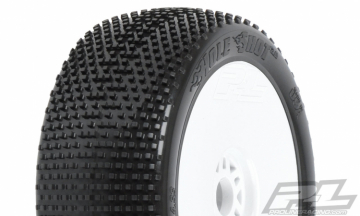 Pro-Line Hole Shot 2.0 S3 (Soft) Off-Road 1/8 Buggy Tires Mounted on Velocity White Wheels 2 pk