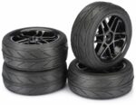 Absima Wheel Set Onroad 6 Spoke Profile Black 1:10 4 Pk