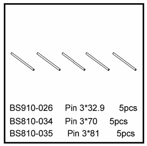 BSD Pin 3 32.9mm Lengde