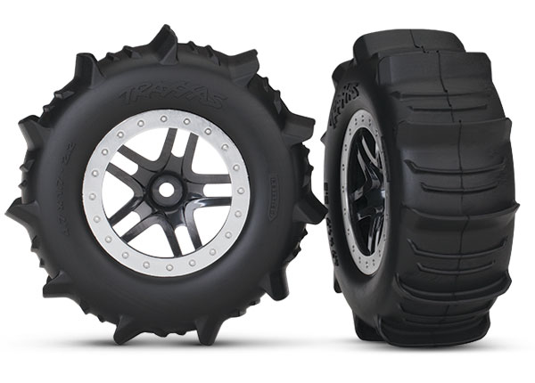 Traxxas Tires & Wheels Paddle Split-Spoke 4WD 2WD Rear Tsm