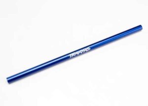 Traxxas Drivaksel Senter i 6061-T6 aluminium med blå-anodisert finish, 214mm lang, for radiostyrte biler.