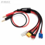 D-Max Charge Lead Multi-Power with 4mm Banana Connectors - Rc Eksperten