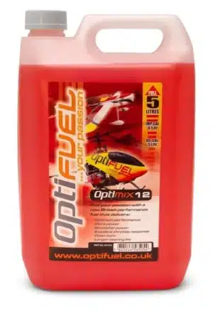 OptiFuel Optimix 12% Nitro Fuel 5L kanne for RC‑biler, fly og båter