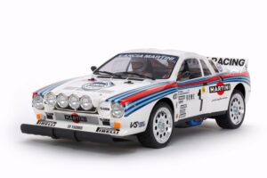 Tamiya Lancia 037 Rally TA02-S byggesett i 1/10-skala – klassisk RC rallybil. Rc Eksperten