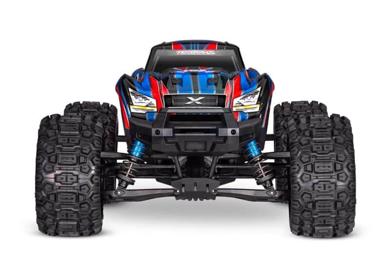 Traxxas X-Maxx 8S Blå TRX77096-4-BLUE sett forfra