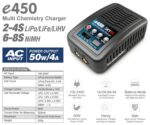 SkyRC e450 Lader LiPo/LiFe 2-4S 50W bilde 3 SkyRC e450 Lader LiPo/LiFe 2-4S 50W – visning fra siden