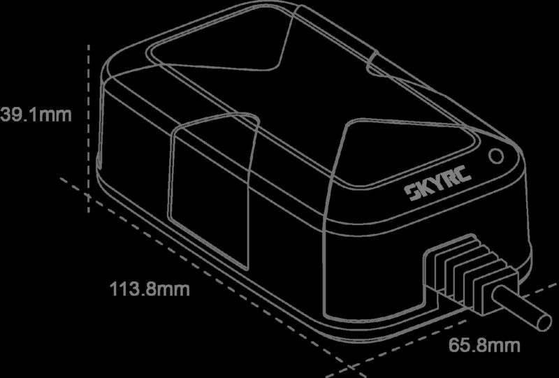 SkyRC PSA100 Stromforsyning 20V 5A 100W – tilkoblinger og kontakter