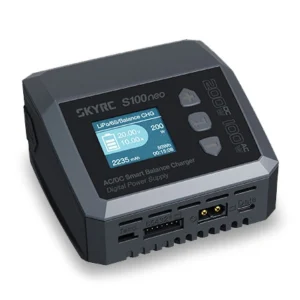 SkyRC S100neo lader 100W AC/DC – forsidevisning smart balanselader